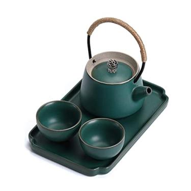 Imagem de Conjunto de chá conjunto de xícara de café, conjunto de chávenas de chá, bule vintage, 2 xícaras de chá e bandeja de chá, conjunto de bule de chá, conjunto de bule de chá