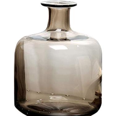 Imagem de YYBOES Vaso de vidro para decoração de vaso de flores, vaso de vidro minimalista nórdico para flores secas para casa, sala de estar, sala de jantar, arranjo de flores, vaso artificial, conjunto floral