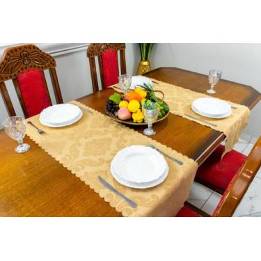 Imagem de KIT 2 CAMINHO DE MESA JACQUARD 1,40M x 40CM ADAMASCADO NATAL - Rafalor