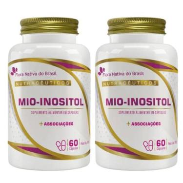 Imagem de 2x Mio-Inositol (Mio-Inositol + associações) 500Mg 60 Caps Flora Nativ