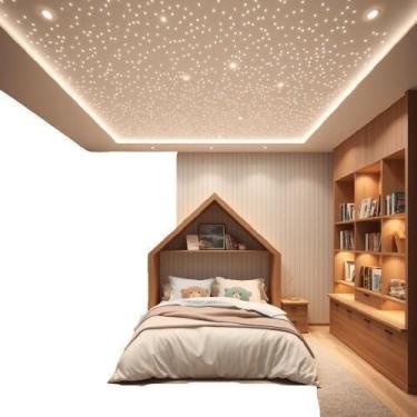 Imagem de Kit Luminado 300 Pontos Fibra Ótica Rgb Luz Decorativa - Produto Inova