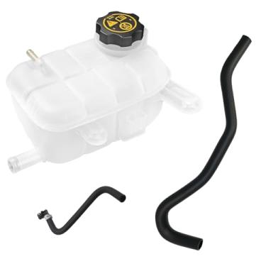 Imagem de Tanque de reservatório de refrigeração do motor com tampa, mangueira de sangramento de ar e mangueira de aquecedor compatível com veículo Buick Chevy 2013-2021 Encore 1.4L Trax 1.4L 1.8L substitui