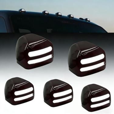 Imagem de autboom Jinfili Lâmpadas LED brancas de teto de teto de substituição para 1999-2016 F250 F350 F450 F550 e 2004-2017 F650 F750 Acessórios caminhonete Pickup Top Clearance Marker Lights Clear Lens 5PCS