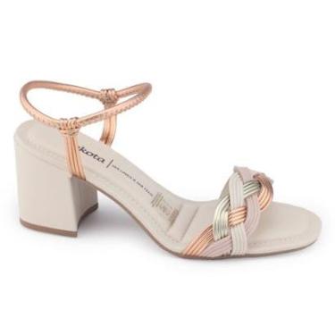 Imagem de Sandália feminina Dakota Y6874N salto bloco médio tira Metal-Feminino