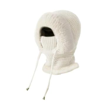 Imagem de Baoblaze Balaclava com capuz respirável para inverno, ideal para motociclismo, snowboard, ciclismo e esqui, Branco