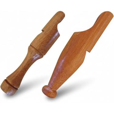 Imagem de Apito Inhambu Açu 09 + Apito Grilo 23 Pios em madeira profissionais