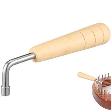 Imagem de SUPVOX Chave de afinação de lira em forma de L, ferramenta universal de chave de afinação de harpa e cítara para pequenos instrumentos de corda (4 mm/0,15 polegadas)