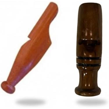 Imagem de Apito Inhambu Açu 03 + Apito jacutinga 24 Pios em madeira profissionais