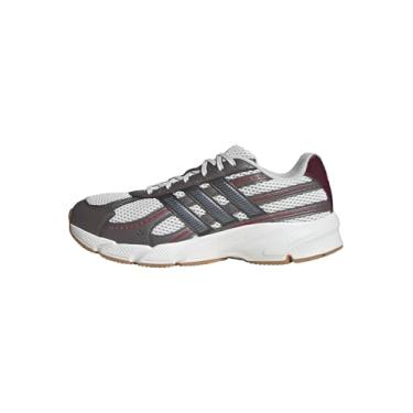 Imagem de adidas Technochaos 2000 Tênis masculino, Branco/Cinza Trace Metálico/Better Scarlet, 43
