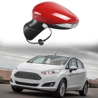 Imagem de Substituição do espelho lateral do motorista adequado para Ford Fiesta 2009-2016 para Ford MK7 MK8 2008-2012 Montagem de espelhos retrovisores laterais acessórios de carro aquecimento, luz giratória