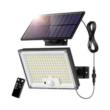 Imagem de Holofote Solar Externo 346LED À Prova d'Água Com Sensor De Movimento E