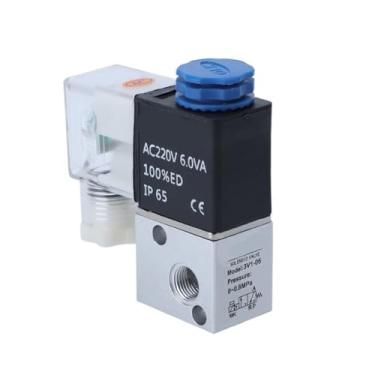Imagem de Válvula solenoide de controle pneumático 3V1-06/08/M5 válvula de inversão de cilindro de três vias de duas posições (3V1 M5, DC12V)
