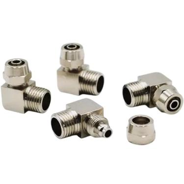 Imagem de PL OD4 6 8 10 12 mm Conexões Pneumáticas de Cobre Rosca Macho 1/8 1/4 3/8 1/2 Conector de Parafuso Rápido Traquéia Junta de Torção Rápida 10 Peças (KPL8-01)