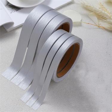 Imagem de GQQGSHOP Faixa autoadesiva de parede de 10 m, decoração de parede à prova d'água, borda de parede, borda de teto, moldura de porta de cintura, decoração de interiores (H,1,5 cm (W))