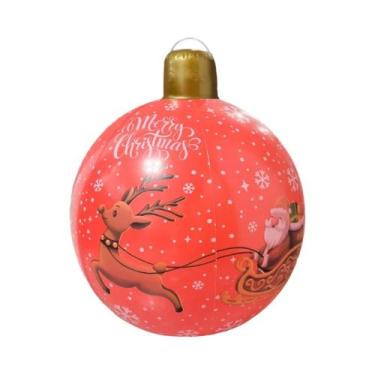 Imagem de Árvore De Natal Inflável Gigante De PVC Com Trenó, Rena E Bola De Neve