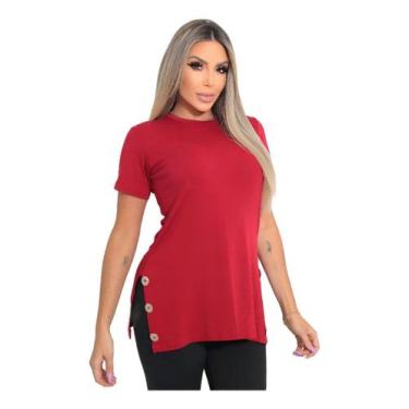 Imagem de Camisa Veste Legging Blusa Visco Lycra tapa bumbum - Xora Menina, Verm