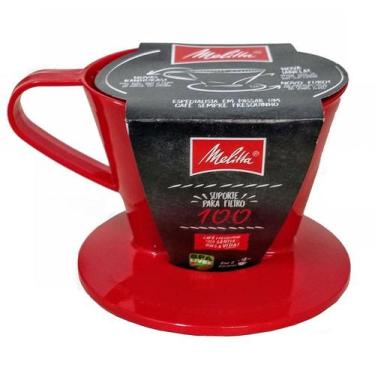 Imagem de Suporte Para Filtro/Coador Pequeno Melitta Nº100 Vermelho