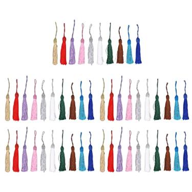 Imagem de Marcador de borlas Mini borlas de poliéster premium macio, durável, cores ricas e brilhantes para projetos de artesanato DIY, marcadores, decorações de presentes, 50 unidades,