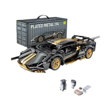 Imagem de Brinquedo De Blocos De Construção De Supercarro Preto Para Meninos, Pr