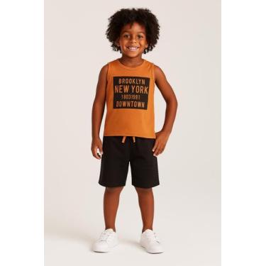 Imagem de Conjunto 2 Peças Infantil Roupa Menino Verão 2025 Regata Brooklyn Kang