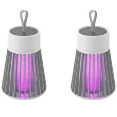 Imagem de Kit 2 Lâmpadas Elétricas Mata-Mosquitos com Luz UV USB