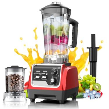 Imagem de H-Duka Liquidificador para Smoothies 1800W Motor Potente Liquidificador de Bancada para Cozinha 1,984 g Combo de Liquidificador e Moedor de Smoothie de Grande Capacidade para Esmagamento de Gelo