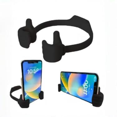 Imagem de 1 suporte de telefone flexível estilo polegar para cima - suporte de mesa exclusivo com caixa, base de telefone ajustável para mesa branca
