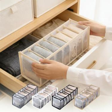 Imagem de 1 organizador de gaveta, organizador de roupas íntimas 6/7/11, divisórias, organizadores de armário e caixas de armazenamento, caixa de armazenamento dobrável para roupas íntimas e meias