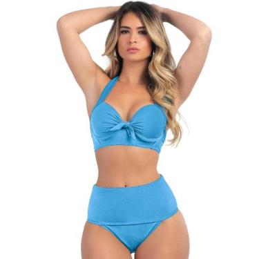 Imagem de Biquíni Meia Taça Com Bojo Sustentação E Calcinha Hot Pant - HYPE MODA