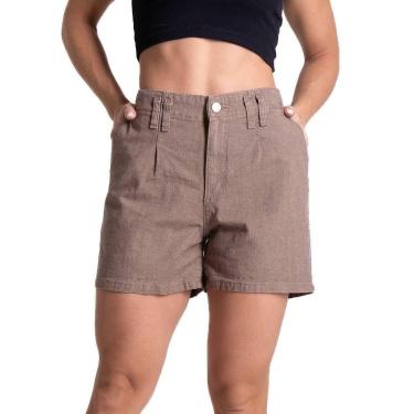 Imagem de Shorts Sarja Sawary - 281623 - Marrom 36-Feminino