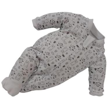 Imagem de Macacão Longo Suedine Luxo Bebê Menino Menina Zafielo Rf 405 - Branco - G ( 9 - 12 MESES )-Feminino