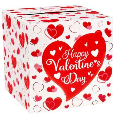 Imagem de Hooqict Caixa de Valentim para crianças, sala de aula, dia dos namorados, caixas de cartão de presente para troca dos namorados, lembrancinhas de festa, decorações de Dia de Galentinas