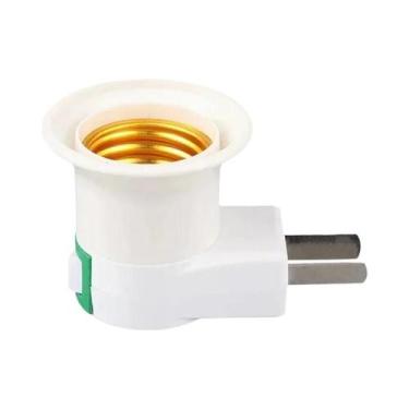 Imagem de Soquete De Lâmpada LED E27 Com Interruptor Plugue Direto Cabeça Rotati