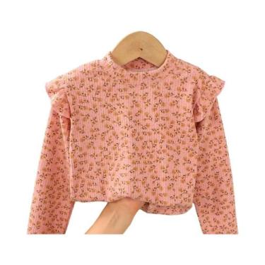 Imagem de Camiseta Infantil De Manga Longa Com Estampa Floral Para Meninas E Men