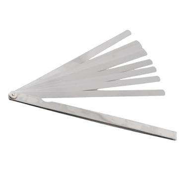 Imagem de Fesjoy Medidor de Sensação de 17 Lâminas, Ferramenta Medição Espessura Lacuna Métrica 0,02-1 Mm Aço Inoxidável, Portátil e Resistente Com Design Giratório e Dobrável