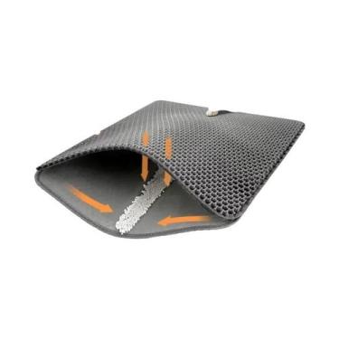 Imagem de Tapete Grande Antiderrapante Para Caixa De Areia De Gato, Camada Dupla