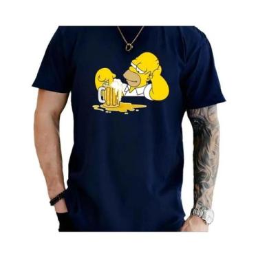 Imagem de Camiseta Casual De Verão Masculina De Manga Curta Com Estampa Homer Be