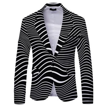 Imagem de Homens Terno Jaqueta Slim Fit Lapela Moda Masculina Blazer Retro Cavalheiro Homens Tendência Terno Casual Festa Banquete Baile, Xel-30, M
