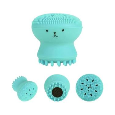 Imagem de Escova De Limpeza Facial Exfoliante De Silicone Em Forma De Água-Viva,