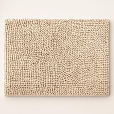 Imagem de 01 Tapete para Banheiro - 60cm x 40cm - Tapete Popcorn Antiderrapante Bolinha (Marfim)