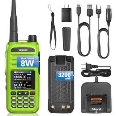 Imagem de Talkpod Rádio Portátil Bidirecional A36Plus Ham Com Atualização De Bateria De 3200 Mah, Saída De 8 W, Longo Alcance Com Recepção Vhf Uhf, Recepção E Varredura De Banda Aérea, Tela Colorida De 1,44 P