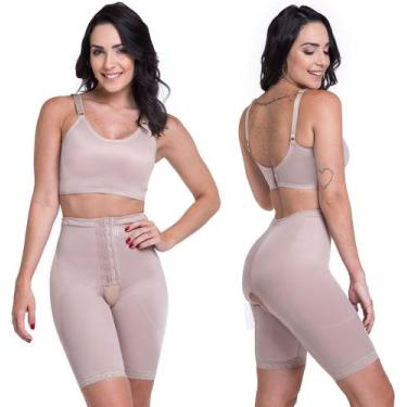 Imagem de Bermuda Modeladora Pós Cirúrgico Alta Compressão Cintura Baixa Short F