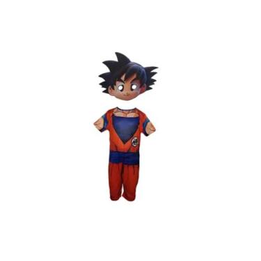Imagem de Fantasia Infantil Roupa Goku Com Máscara E.v.a. 3d - Bililika, Laranja