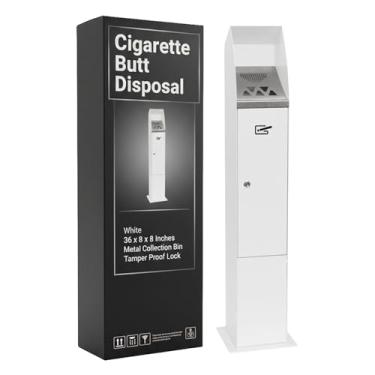 Imagem de Houseables Eliminação de pontas de cigarro ao ar livre, eliminação de cigarros ao ar livre, cinzeiro em pé, lata de bumbum para fora, receptáculos comerciais para fumar, posto avançado de fumantes