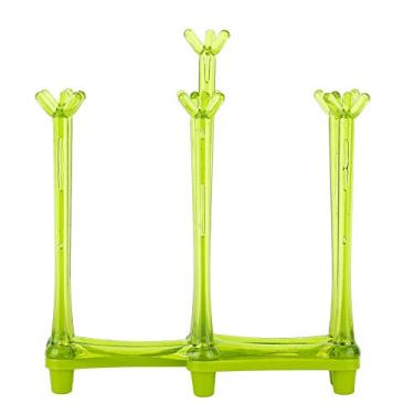 Imagem de Suporte de vidro para caneca, rack de secagem, dreno de água, organizador seco para garrafa, copo de porcelana, vinho, chá, casa, café, azul verde (Verde)