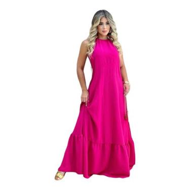 Imagem de Vestido Longo Frente Única Forrado Festa Madrinha Formatura - CCS MANI
