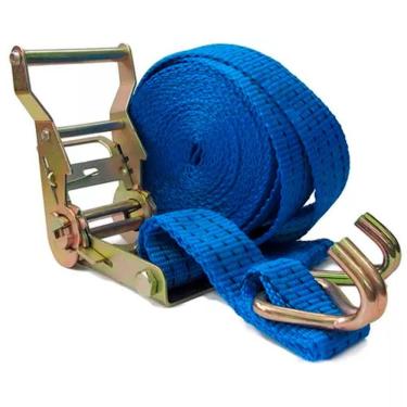 Imagem de Cinta Tensor Azul Para Amarração Carca Alça Catraca 6m 35mm