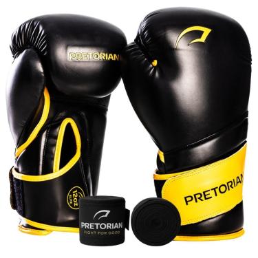 Imagem de Kit Luva Boxe Muay Thai Elite e Bandagem 3 Metros Pretorian - Treino e Sparring 10oz 12oz 14oz 16oz-Unissex