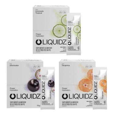 Imagem de LIQUIDZ® - Eletrólitos Zero Açúcares - 3 Sabores - Kit 3 Caixas - 42 sachês-Unissex