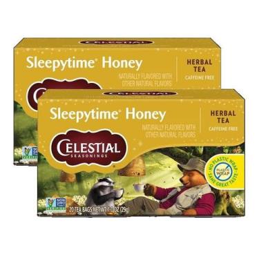 Imagem de kit 2 CHA CELESTIAL SLEEPYTIME HONEY Sabor Mel 20 Sachês 29g